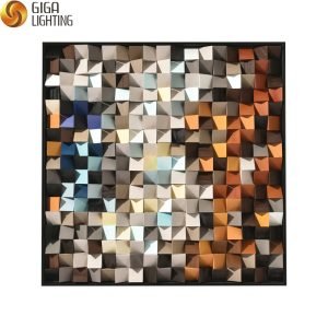 Modern minimalist sofa background physical decoration 3D wood painting